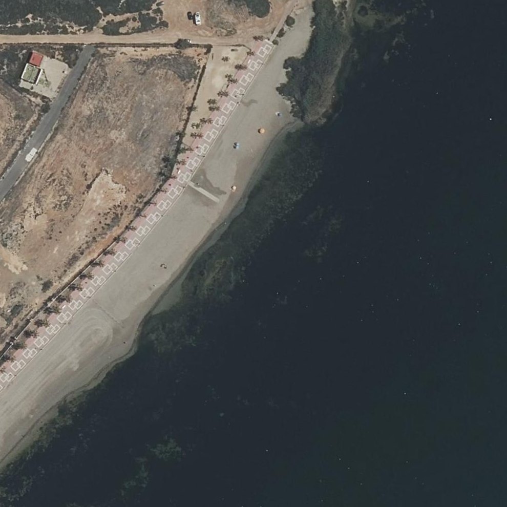 Aerial map of Playa de la Hita