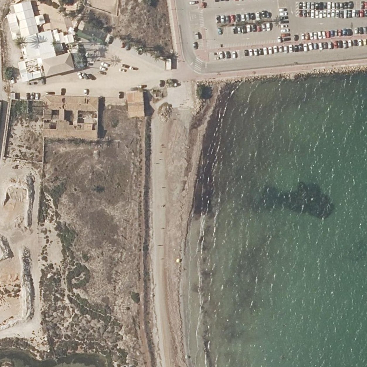 Aerial map of Playa de La Llana