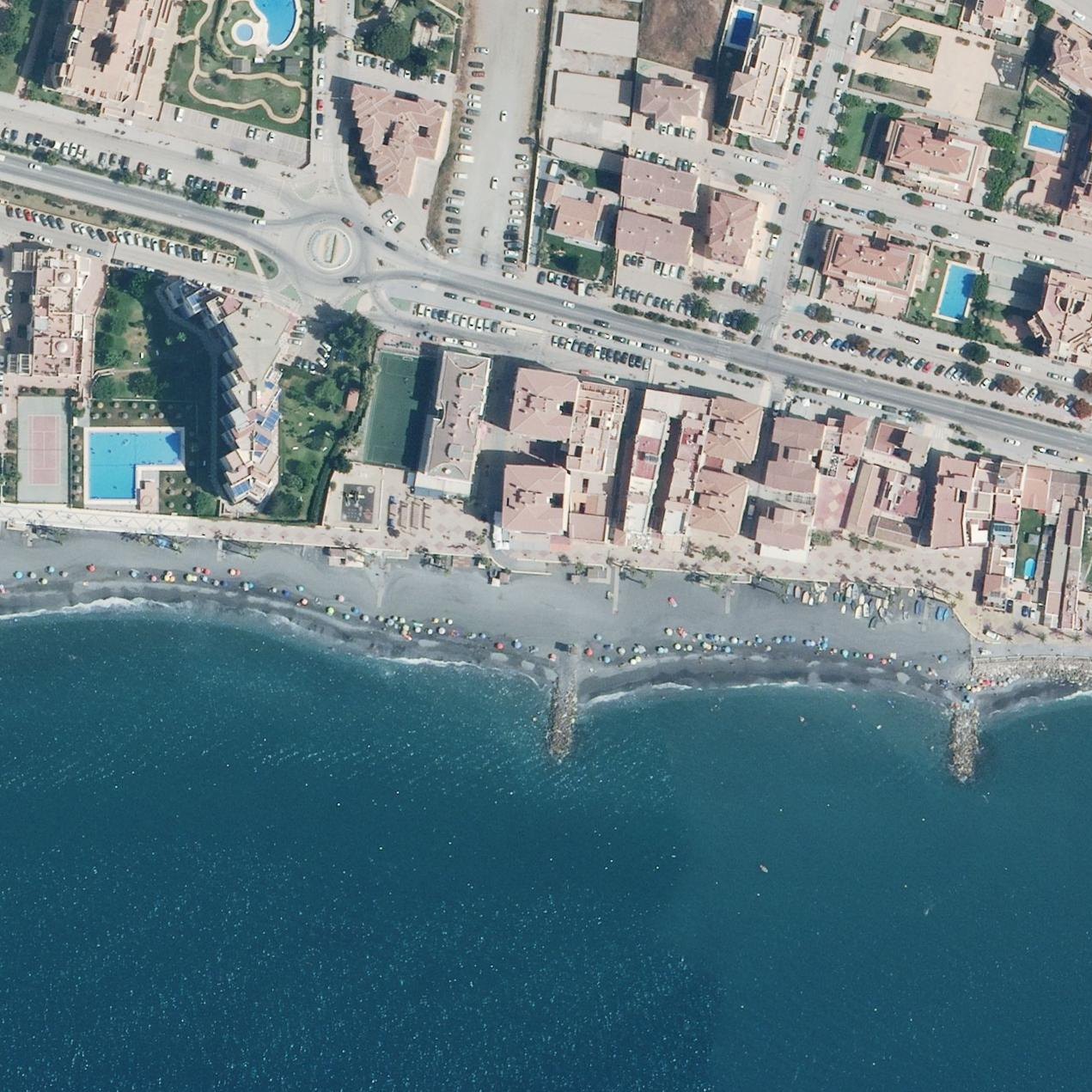 Aerial map of Playa de la Mezquitilla