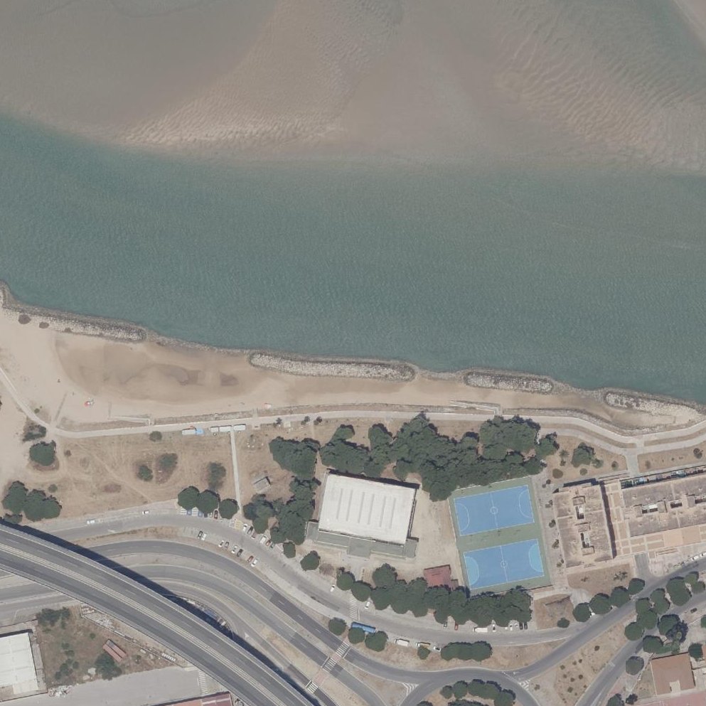 Aerial map of Playa de la Ministra