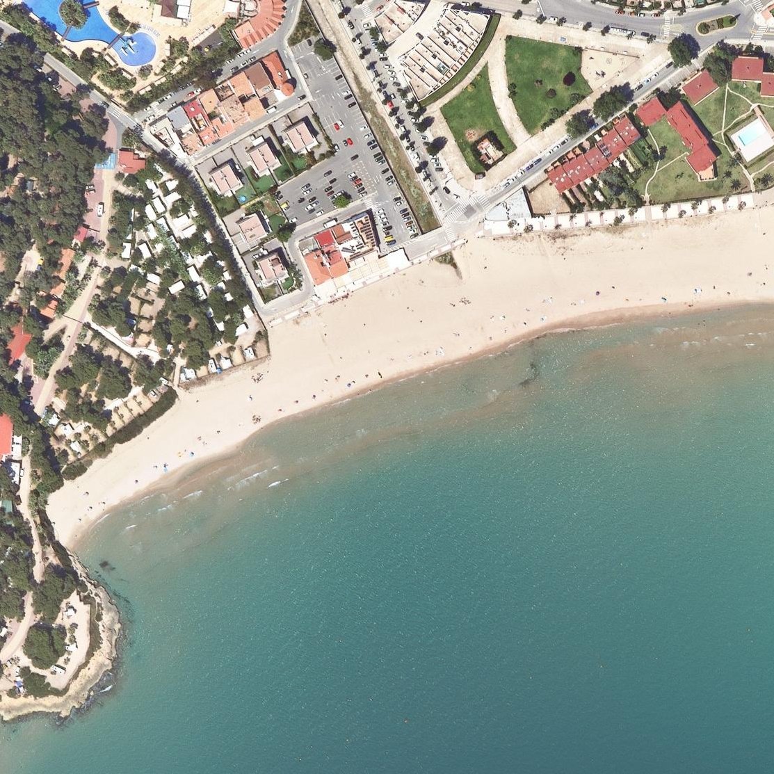 Aerial map of Playa de la Mora