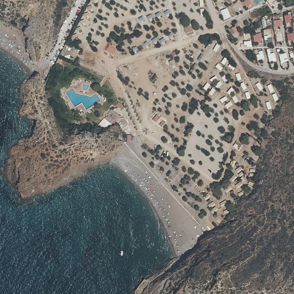 Aerial map of Playa de la Morena