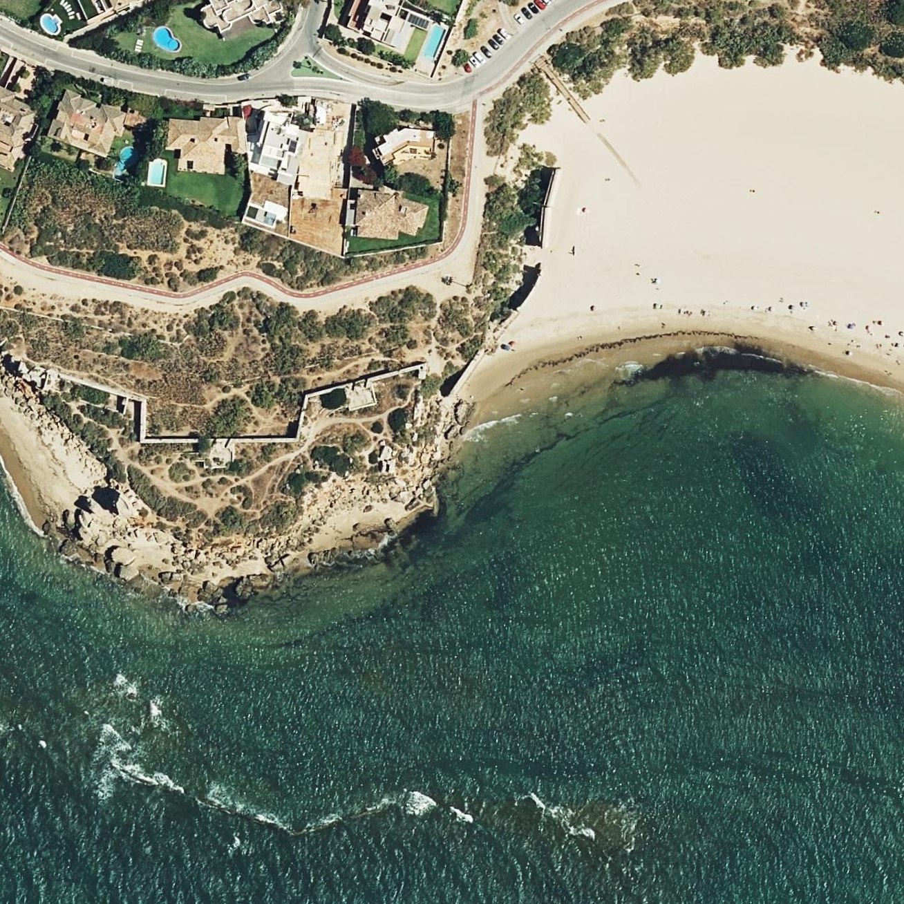 Aerial map of Playa de La Muralla