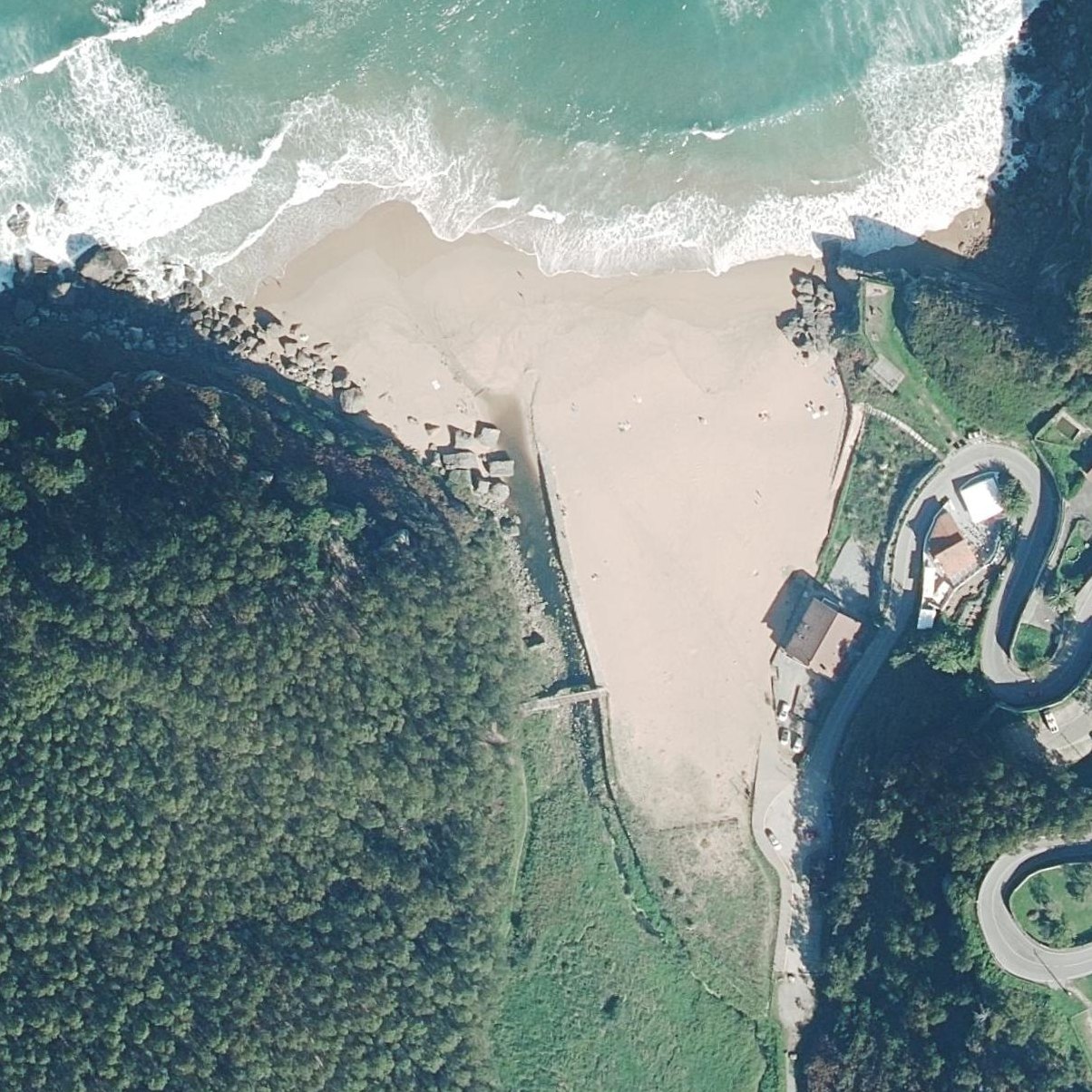 Aerial map of Playa de La Ñora