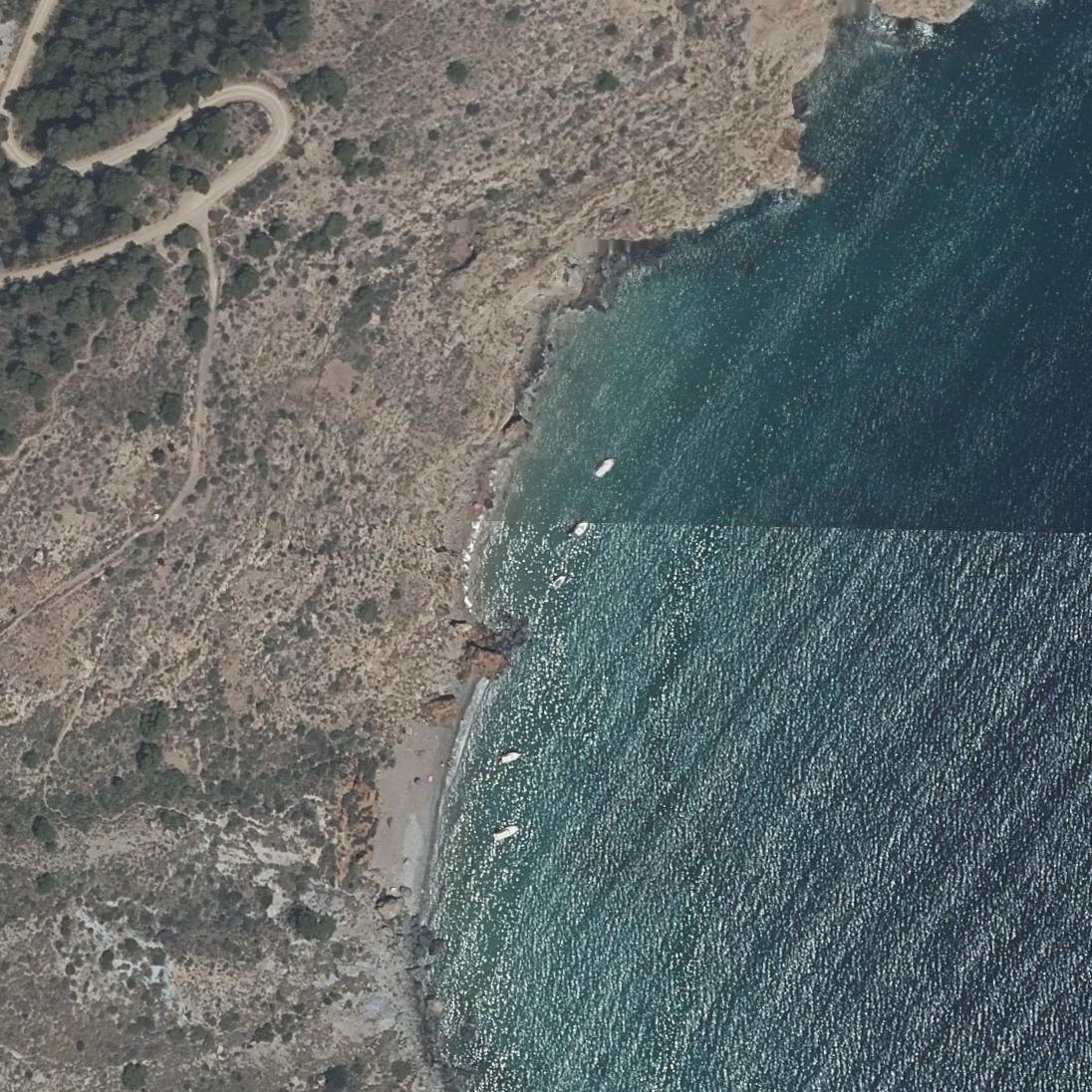 Aerial map of Playa de la Parajola