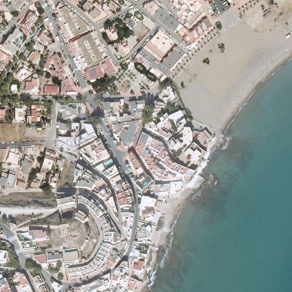Aerial map of Playa de la Pava