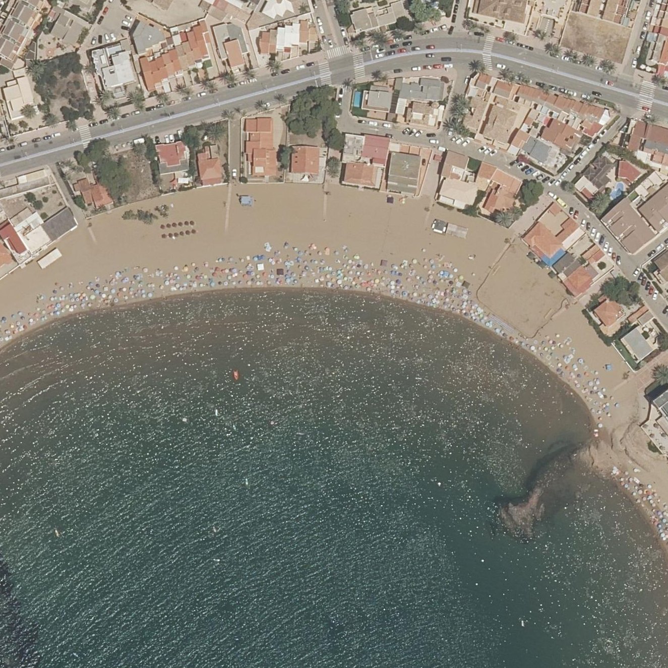 Aerial map of Playa de la Reya