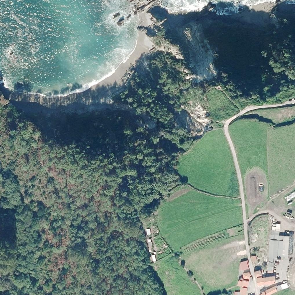 Aerial map of Playa de La Ribera del Molín