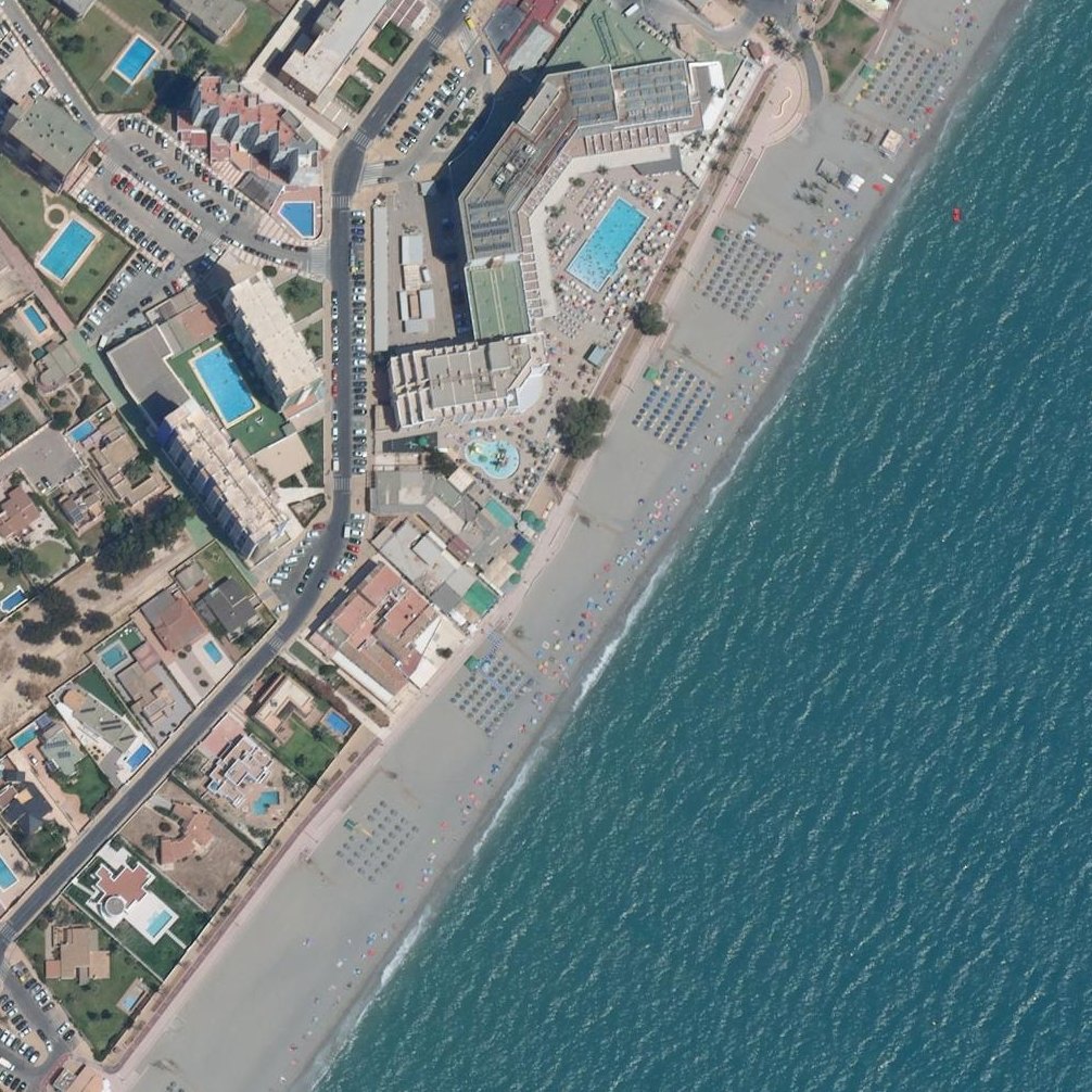 Aerial map of Playa de la Urb. de Roquetas