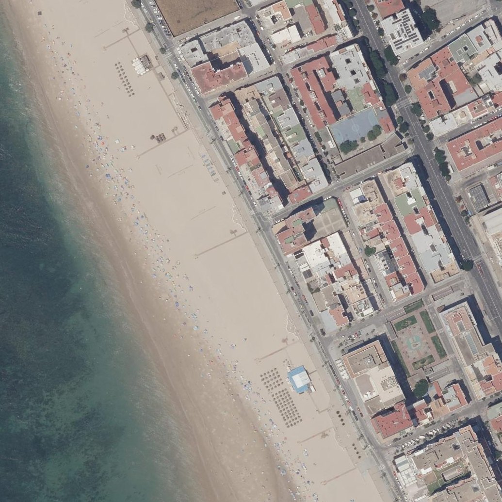 Aerial map of Playa de la Victoria