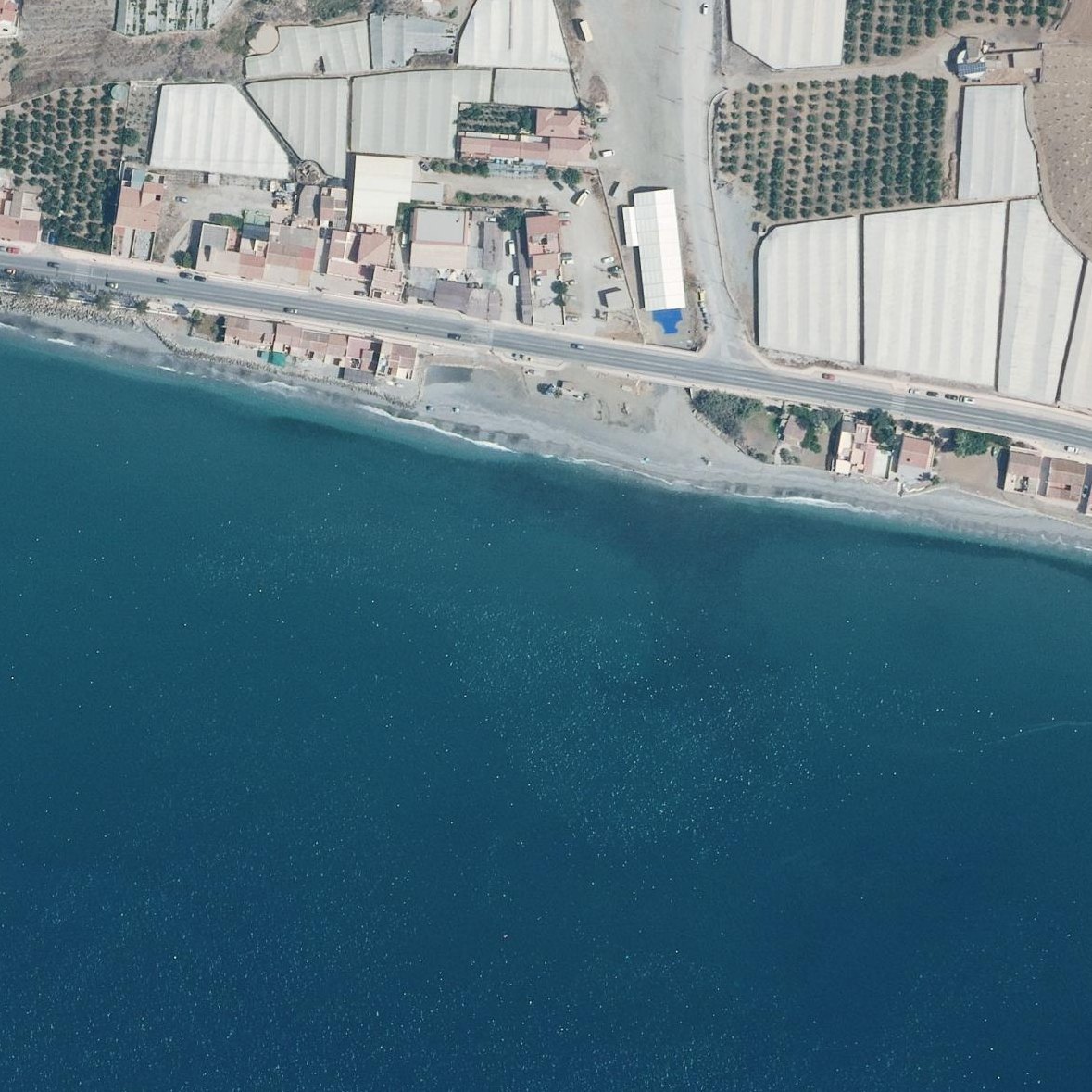 Aerial map of Playa de Lagos