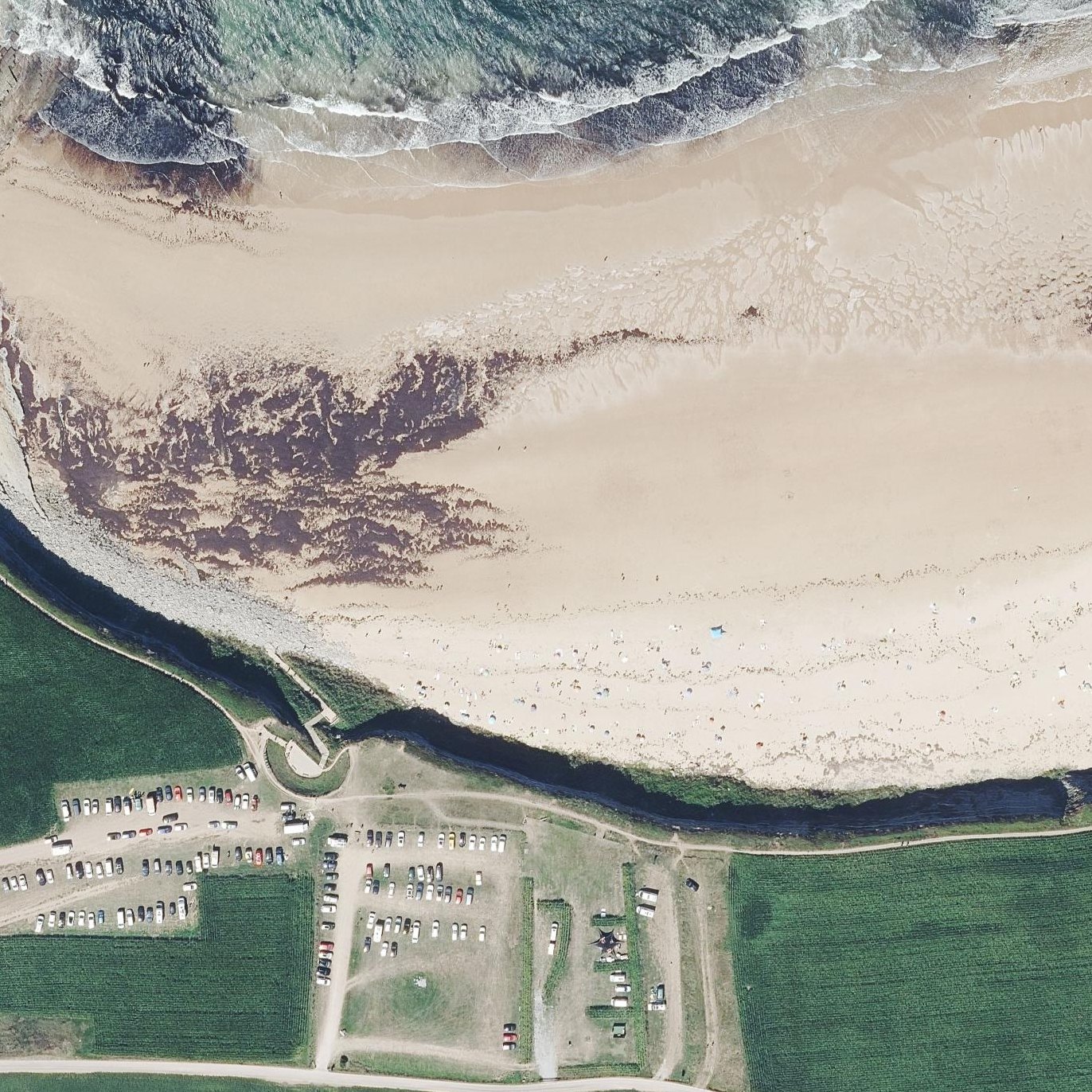 Aerial map of Playa de Langre