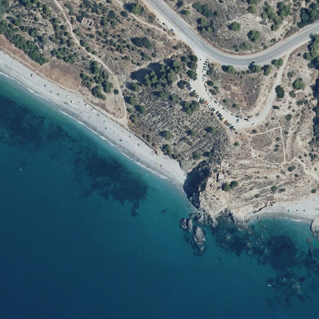 Aerial map of Playa de Las Alberquillas