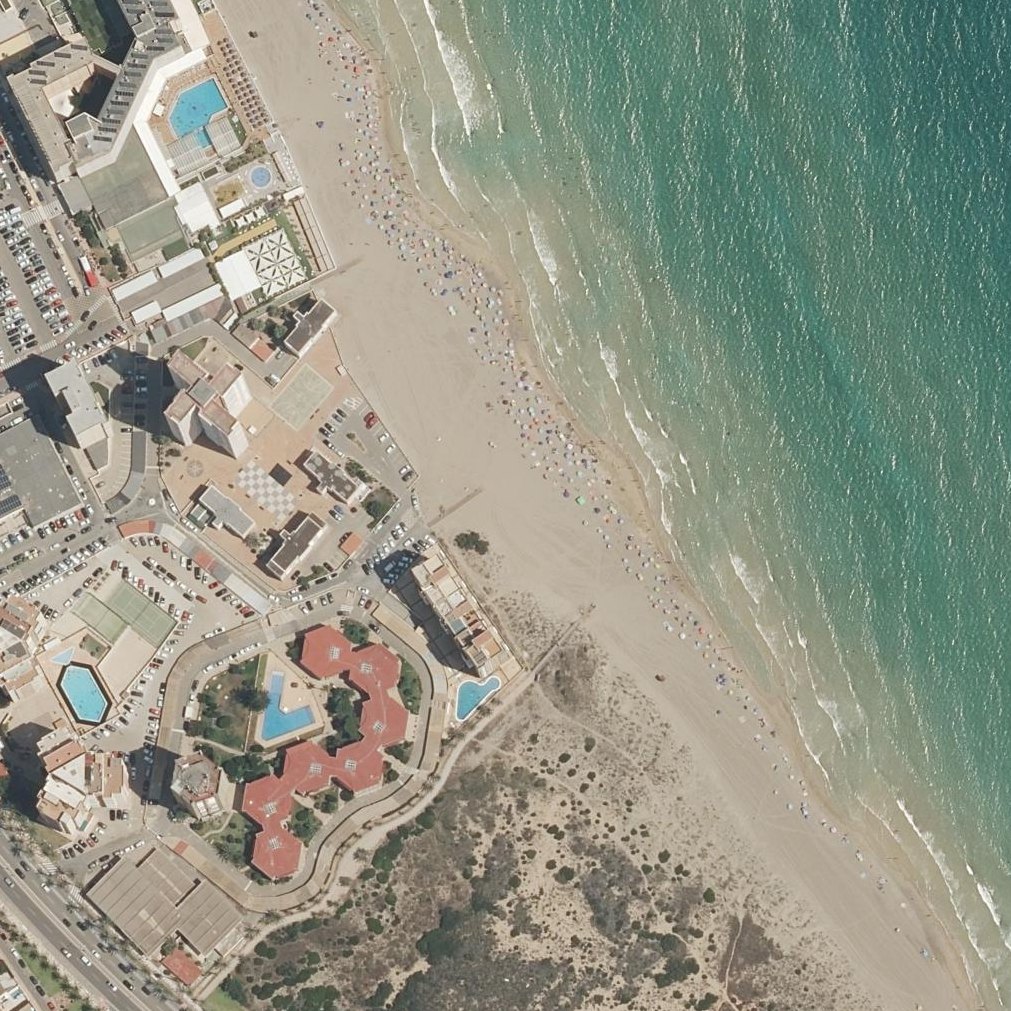 Aerial map of Playa de las Amoladeras