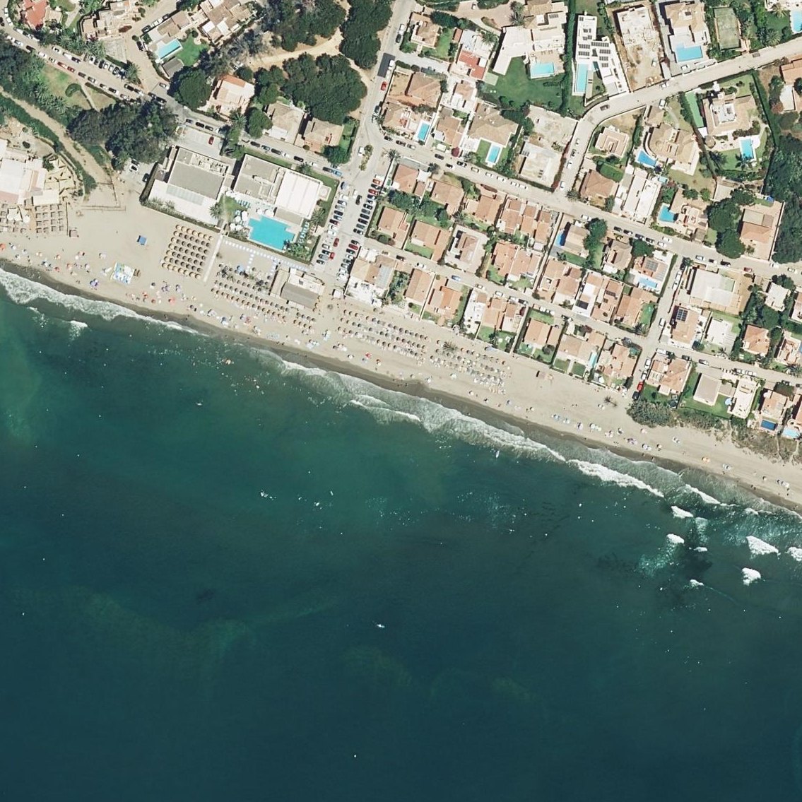 Aerial map of Playa de las Chapas