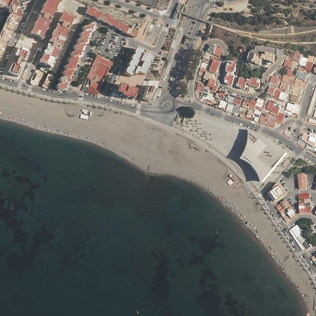 Aerial map of Playa de las Delicias