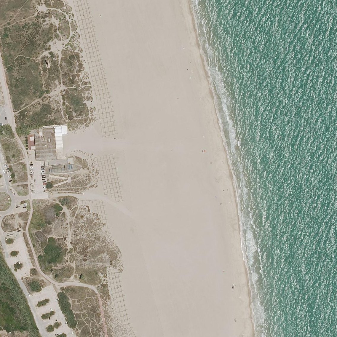 Aerial map of Playa De Las Dunas De Pinedo