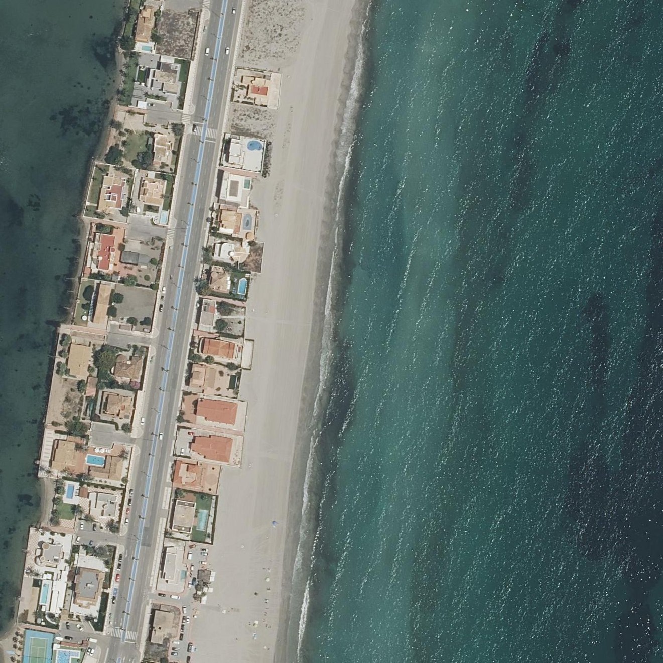 Aerial map of Playa de las Gaviotas