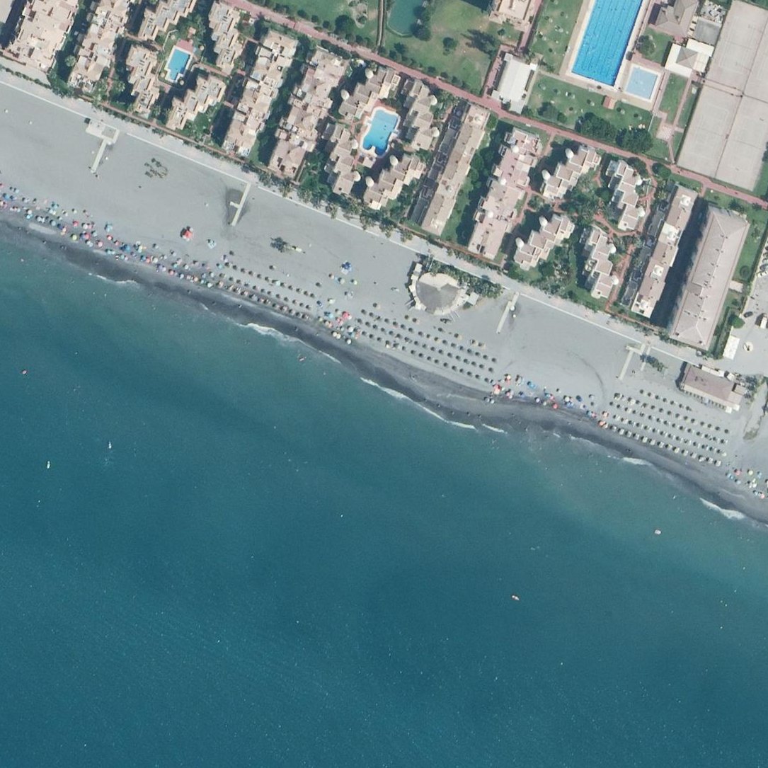 Aerial map of Playa de las Lindes