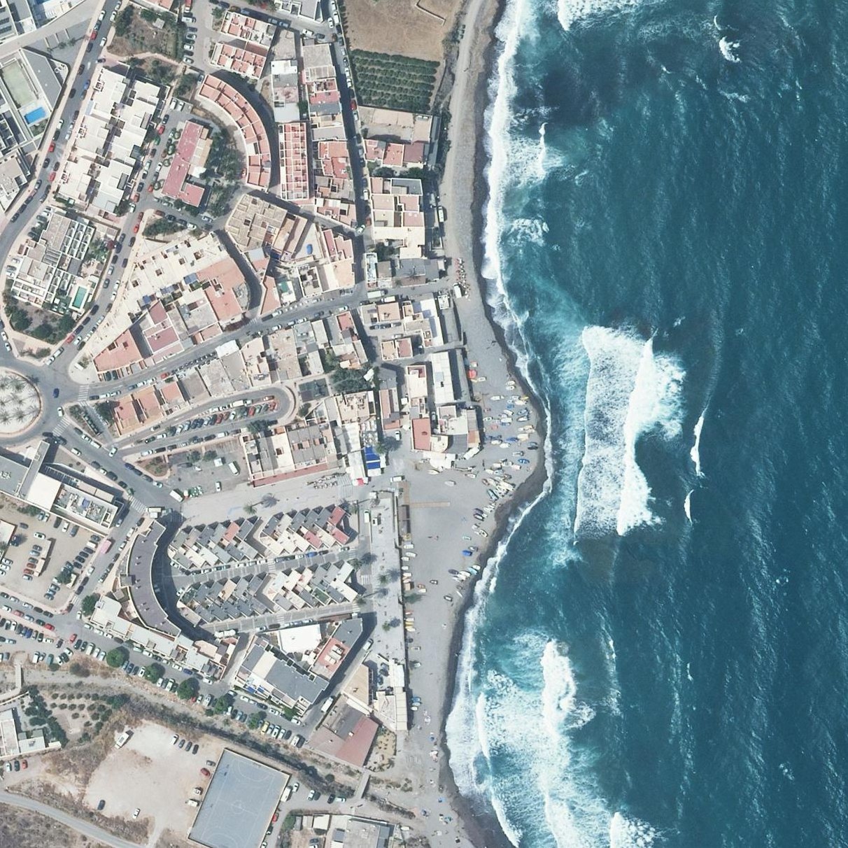 Aerial map of Playa de las Negras