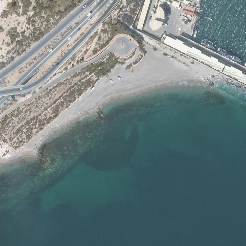Aerial map of Playa de Las Olas