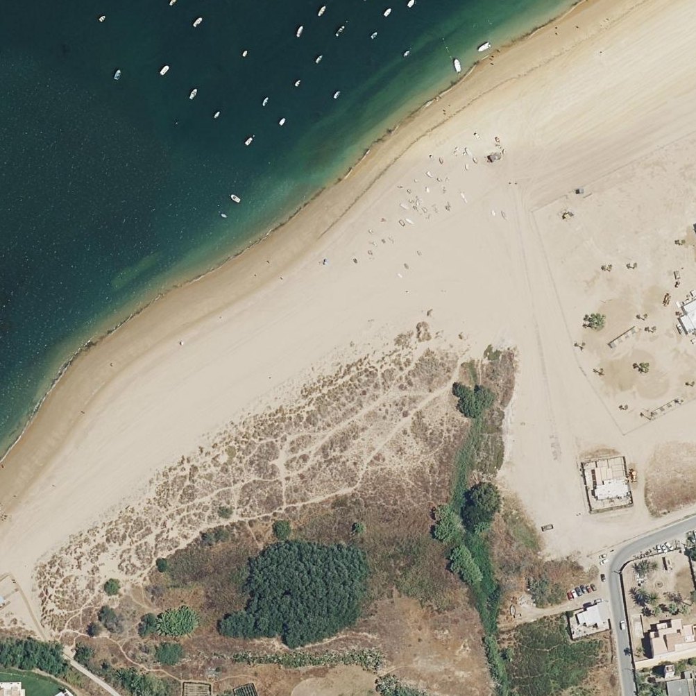 Aerial map of Playa de las Piletas