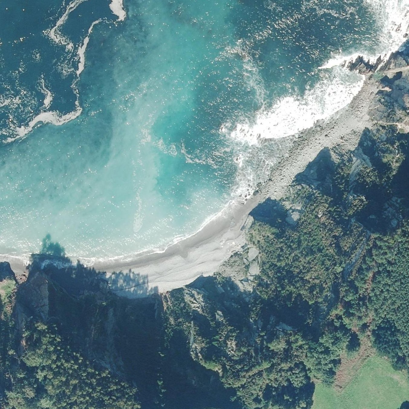 Aerial map of Playa de las Rubias