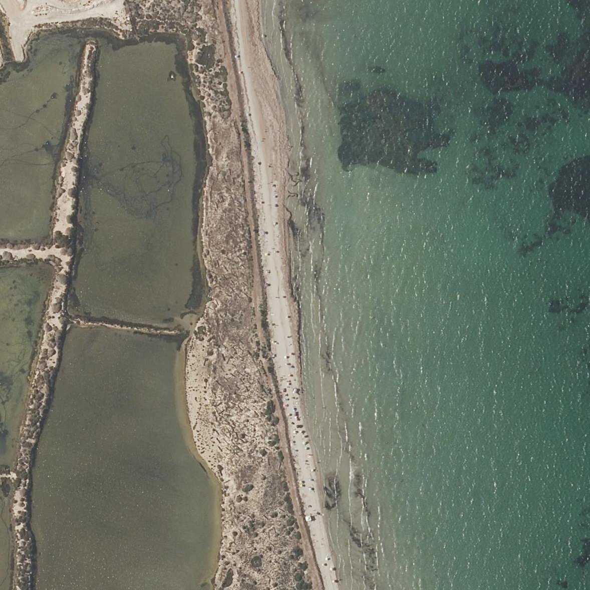 Aerial map of Playa de Las Salinas