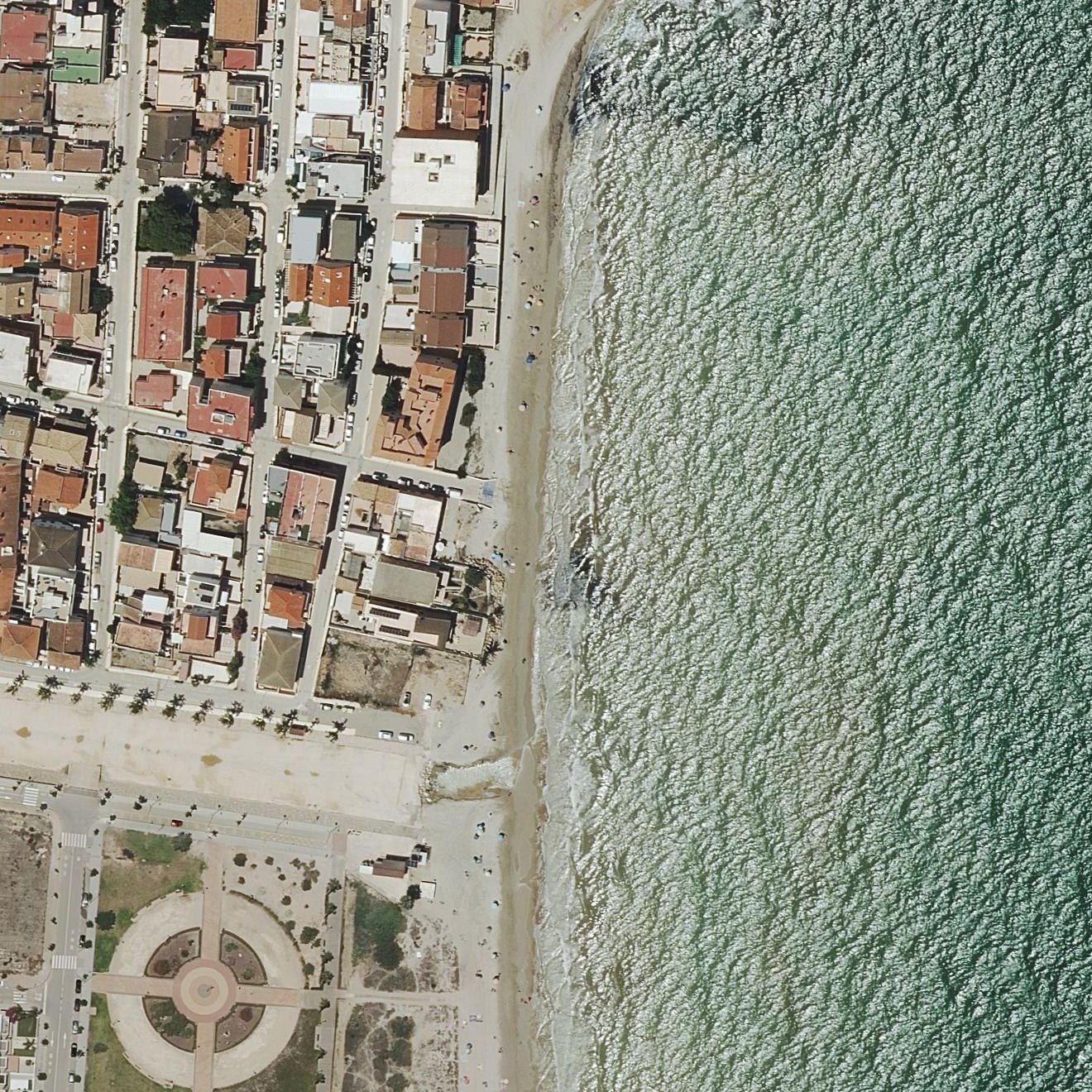 Aerial map of Playa de las Villas