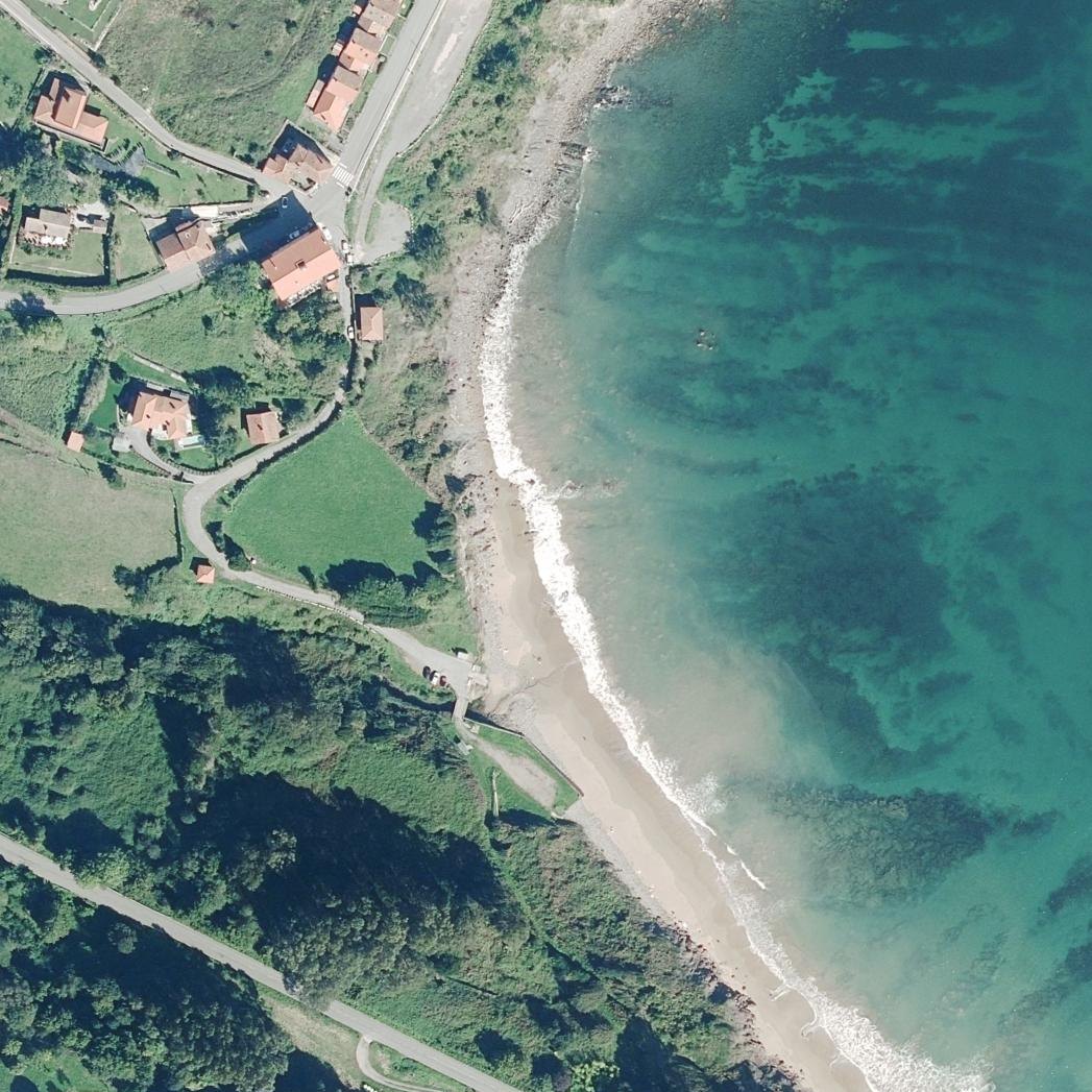 Aerial map of Playa de Lastres