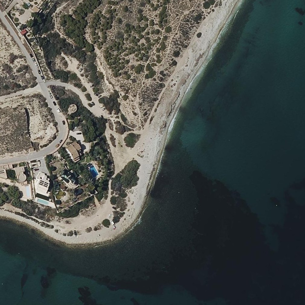 Aerial map of Playa de Les Llomes de Reixes