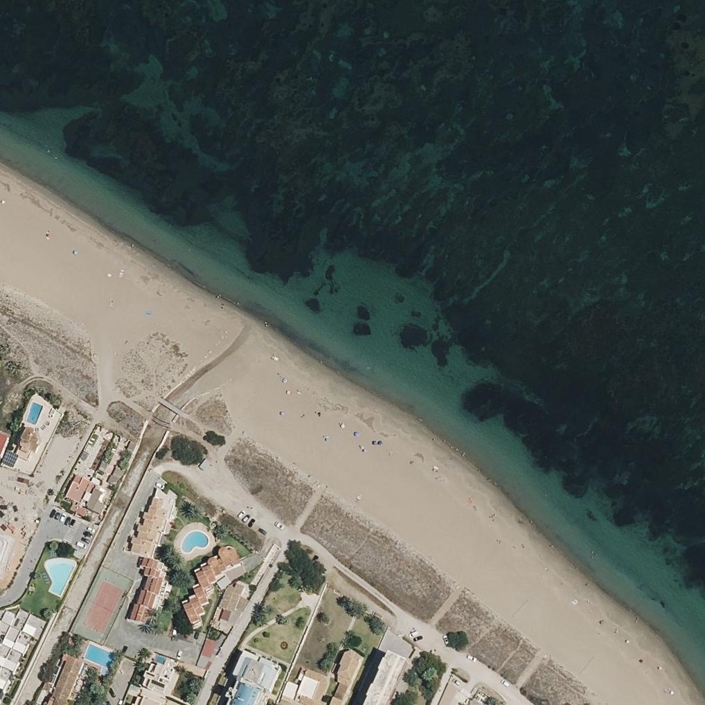 Aerial map of Playa de les Marines