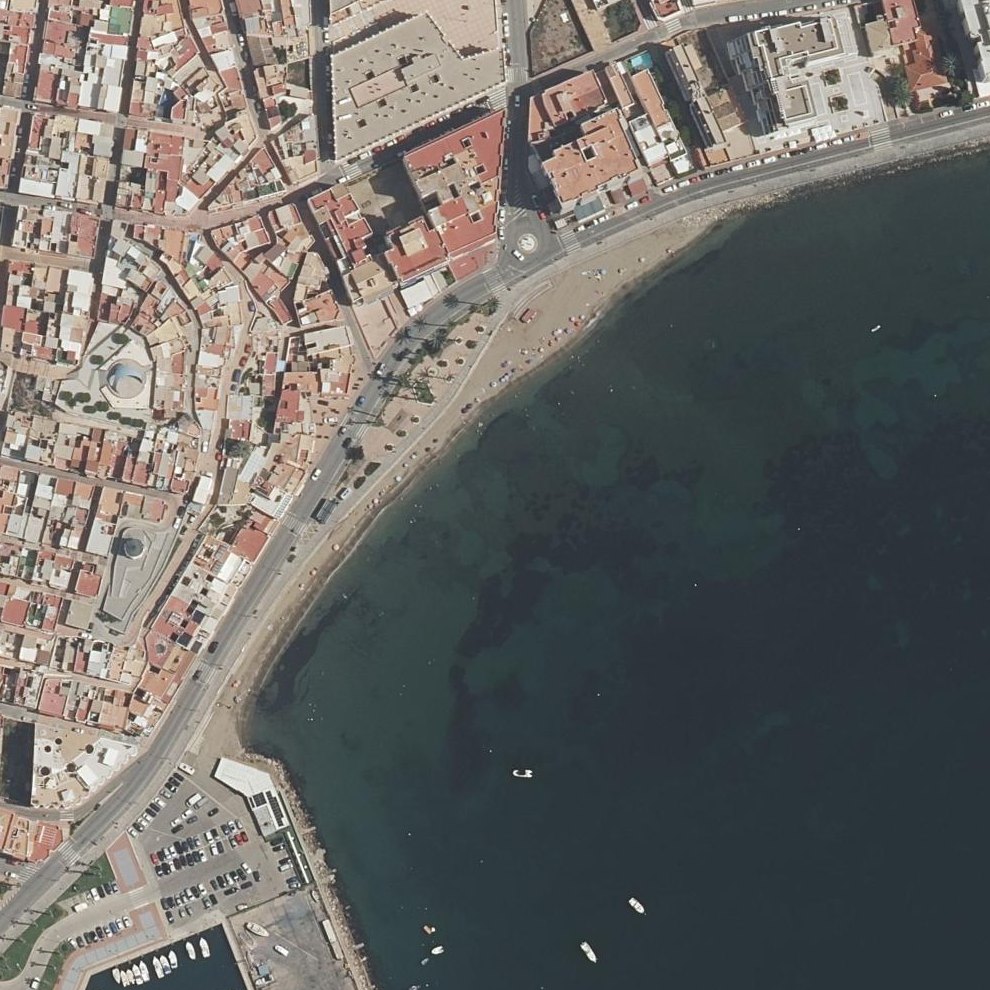 Aerial map of Playa de Levante