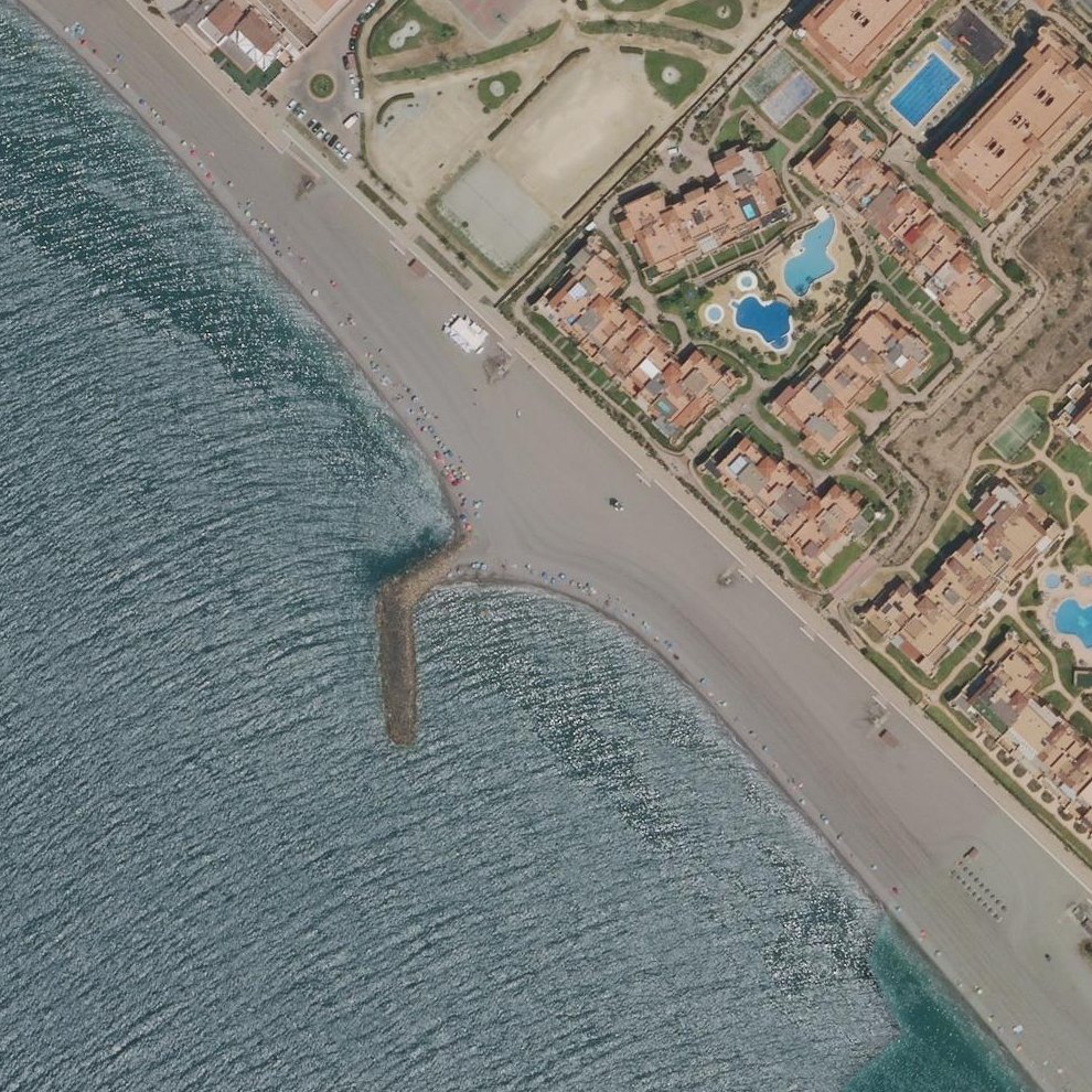 Aerial map of Playa de levante