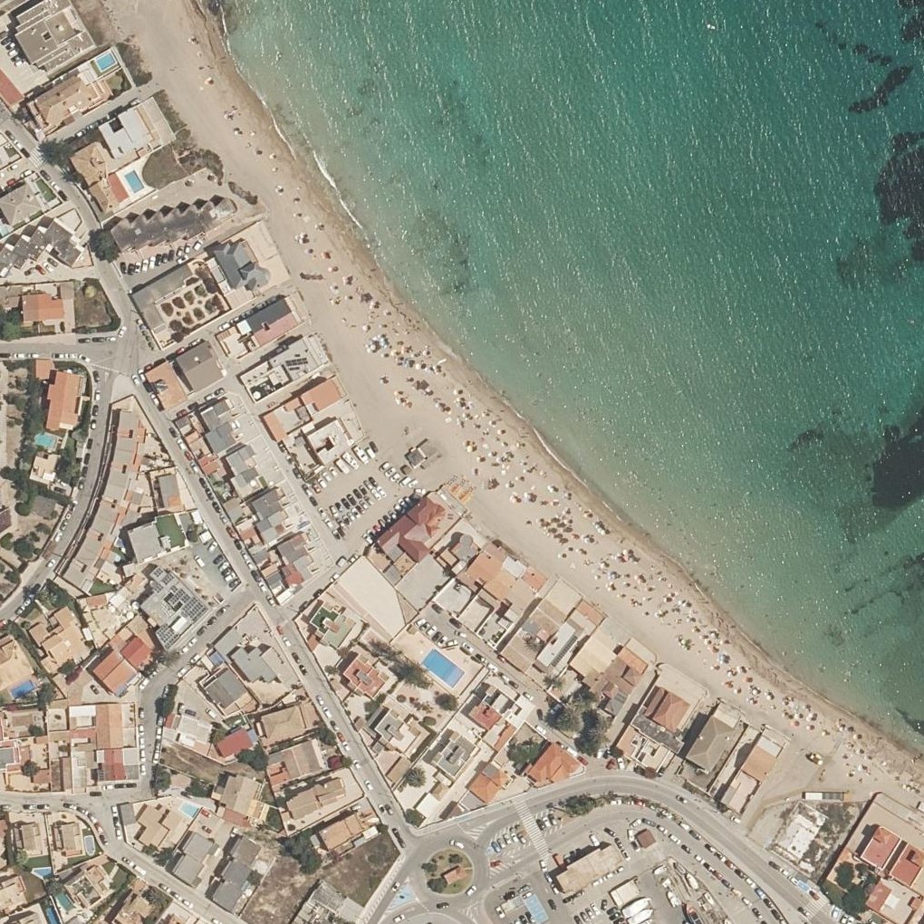 Aerial map of Playa de Levante