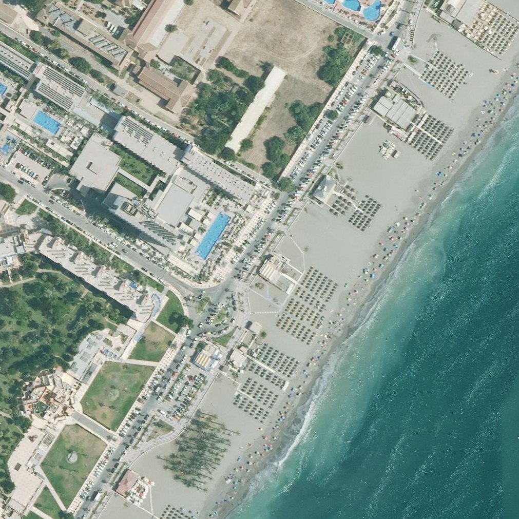 Aerial map of Playa de los Álamos