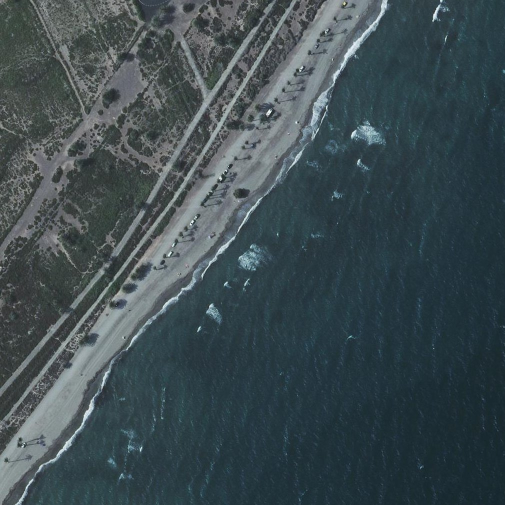 Aerial map of Playa de los Bajos