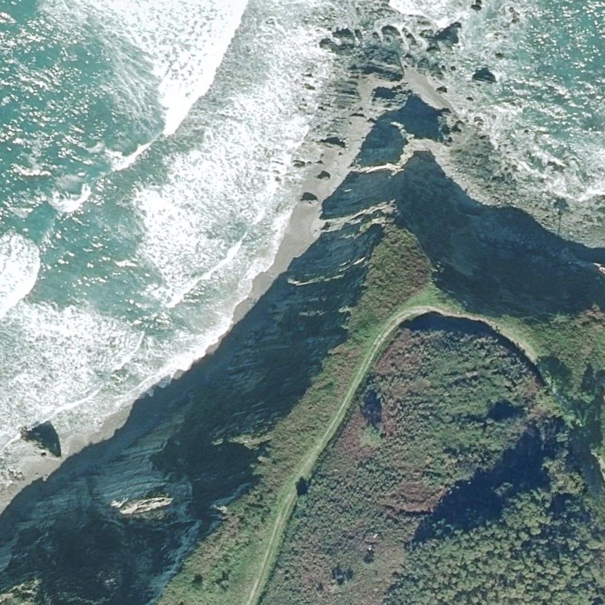 Aerial map of Playa de los Campizales