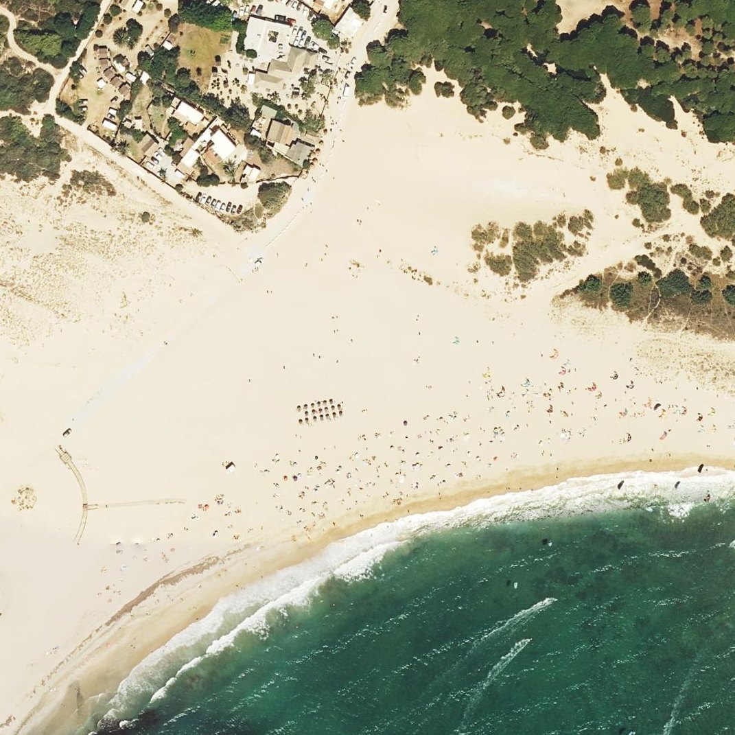 Aerial map of Playa de los Caños de Meca