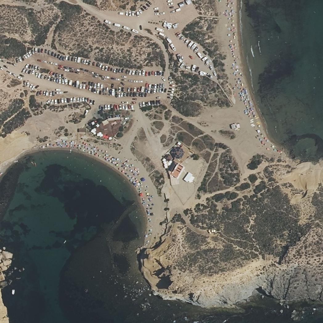 Aerial map of Playa de los Cocedores