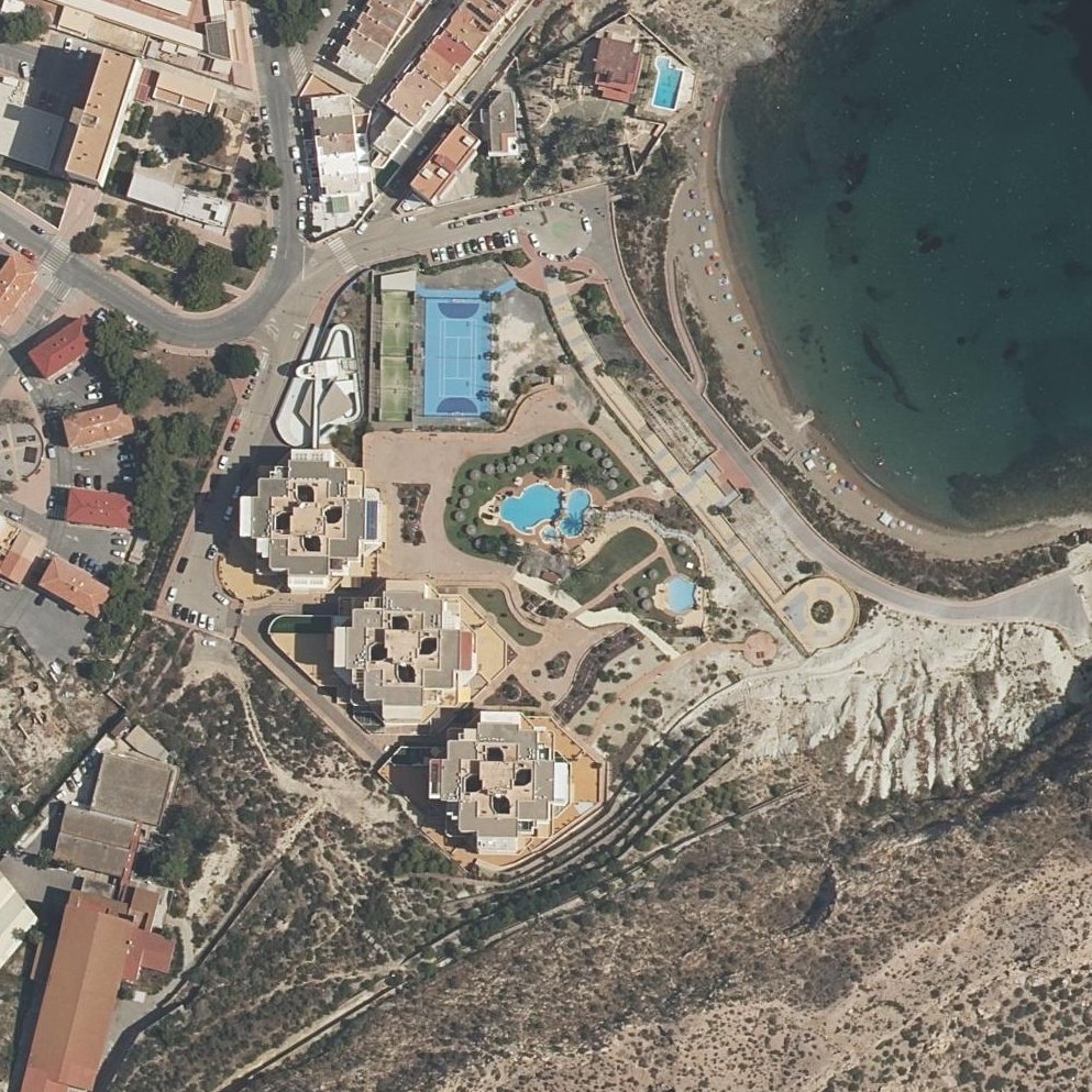 Aerial map of Playa de los Cocedores del Hornillo