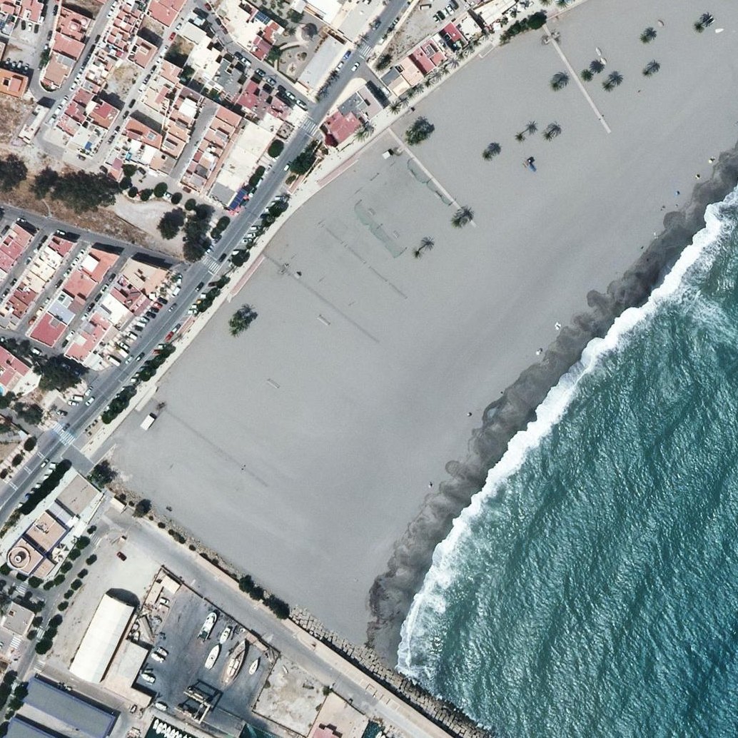 Aerial map of Playa de Los Cocones