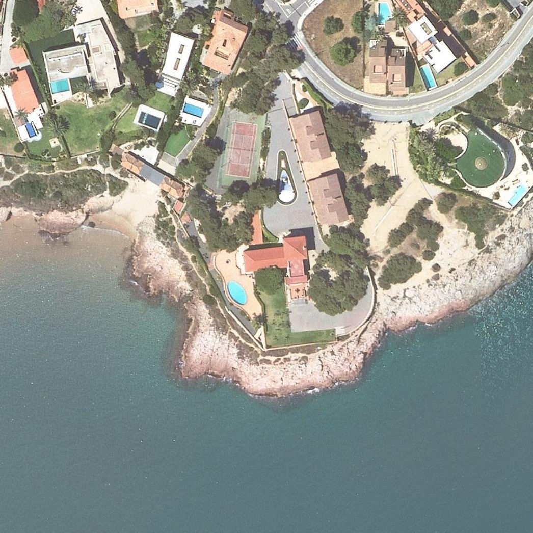 Aerial map of Playa De los Cossis