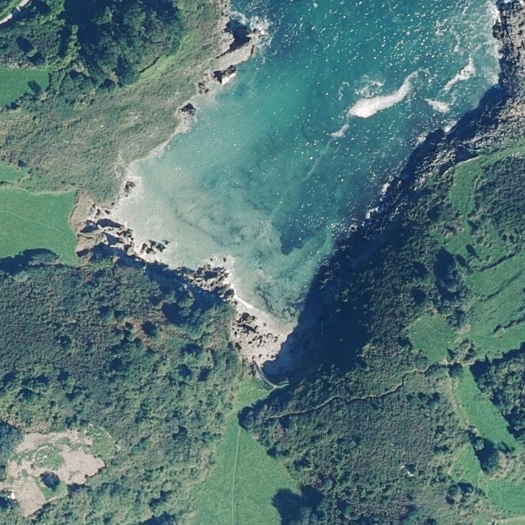 Aerial map of Playa de Los Curas