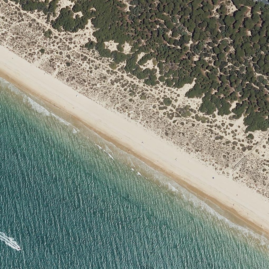 Aerial map of Playa de los Enebrales
