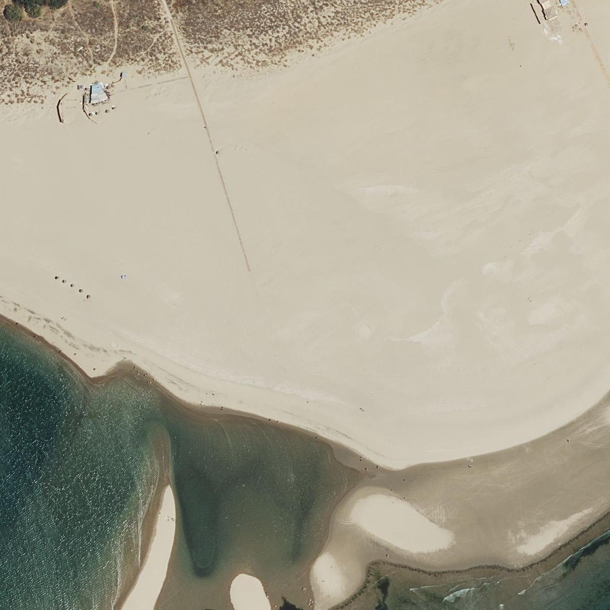 Aerial map of Playa de Los Haraganes