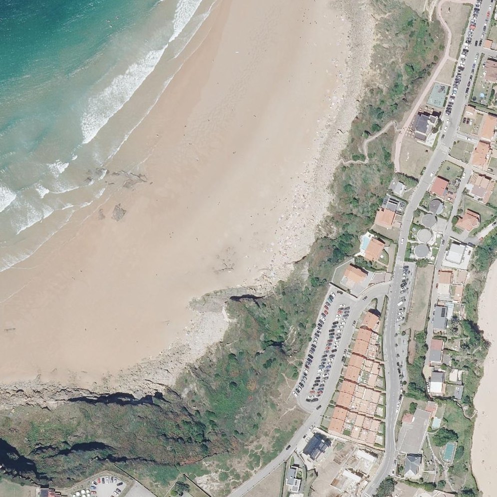 Aerial map of Playa de los Locos