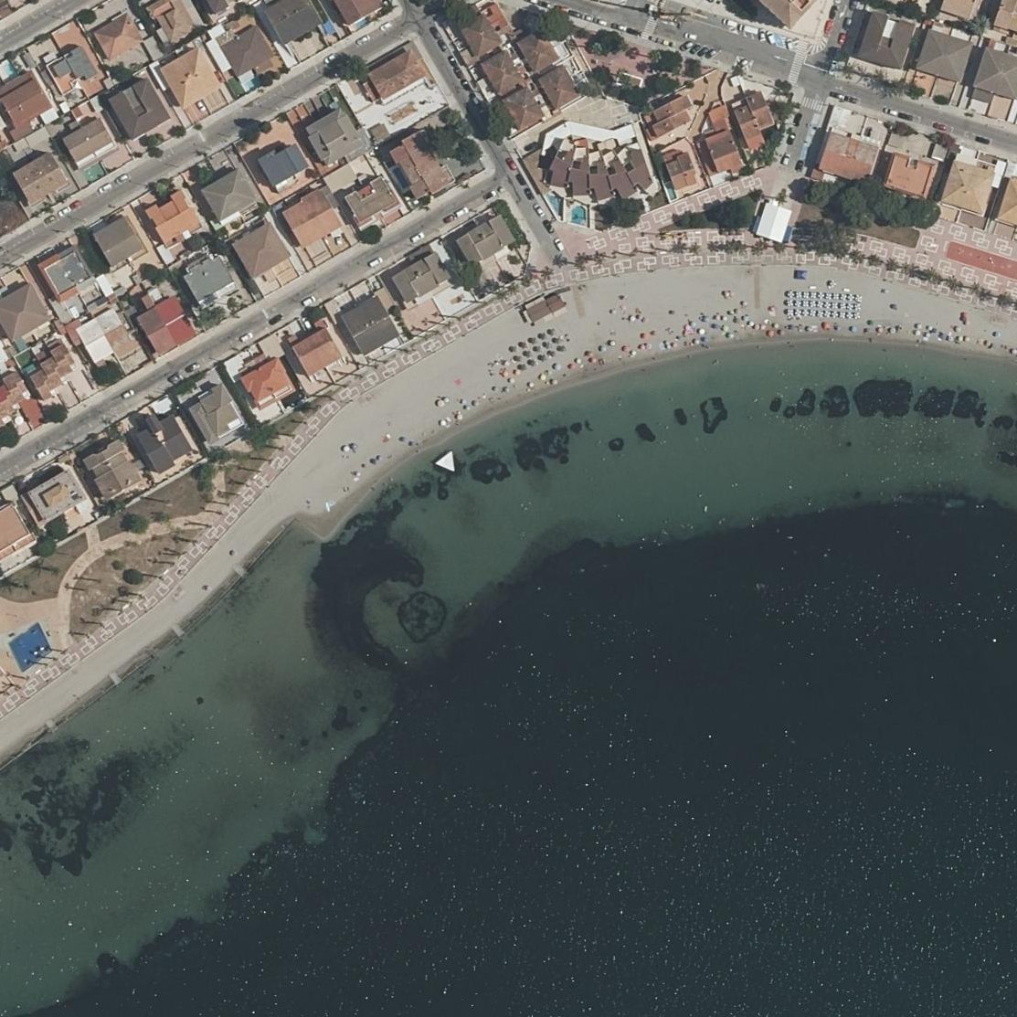 Aerial map of Playa de Los Narejos