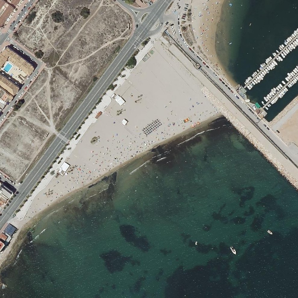 Aerial map of Playa de Los Naufragos