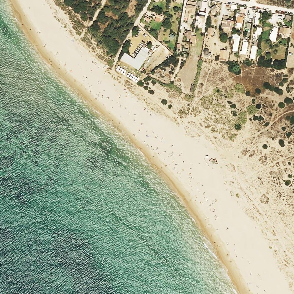 Aerial map of Playa de los Nidos